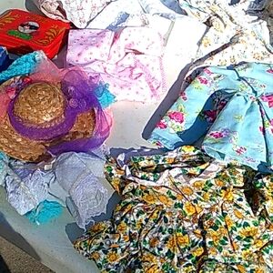 DOLL CLOTHES and HATS vintage PREOWNED rare to find